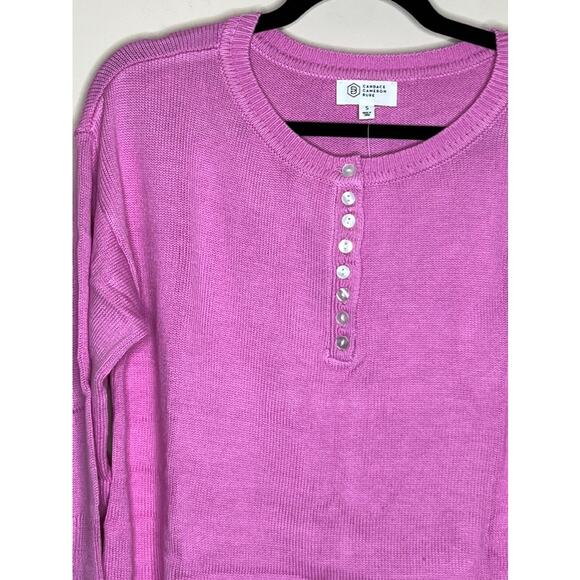 NWT Candace Cameron Bure Soft Boatneck Half Placket Sweater Plum Berry SIZE S - Picture 3 of 7